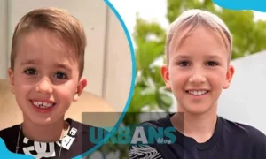 Vlad and Niki net worth 2024 - YouTube stars Vladimir and Nikita Vashketov smiling with their toys and merchandise